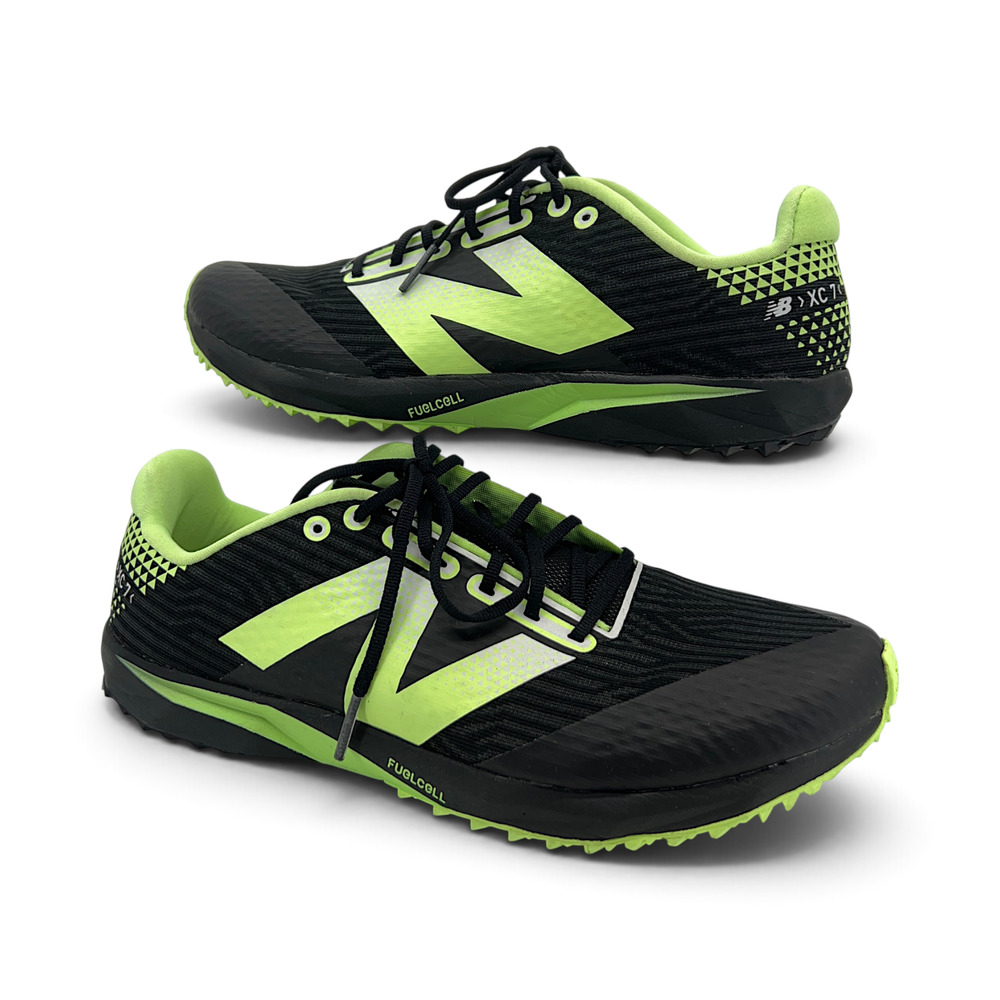 New Balance FuelCell XC7 Men US 7 Black Lime Athletic Shoes